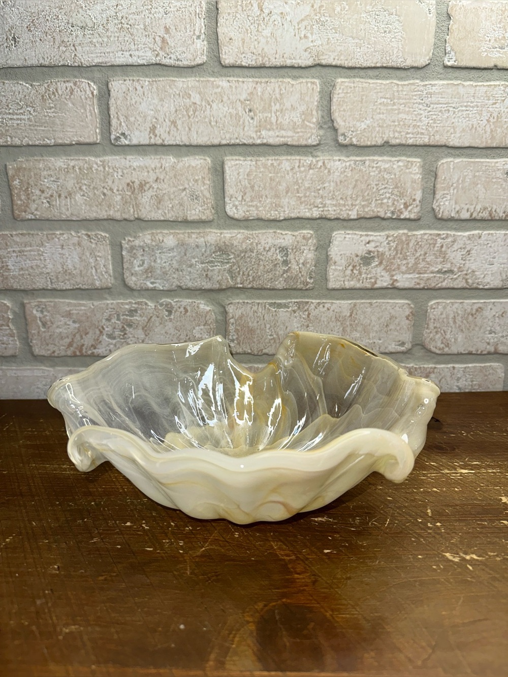Murano Style Handblown Art Glass Bowl
